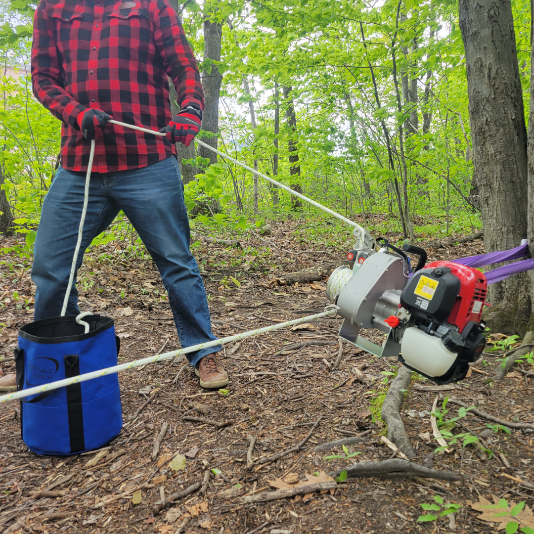 PCW4000 Gas-Powered Pulling Winch – Portable Winch USA