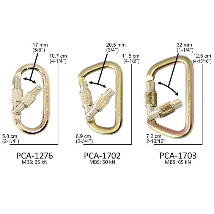 Locking Carabiners – Portable Winch USA