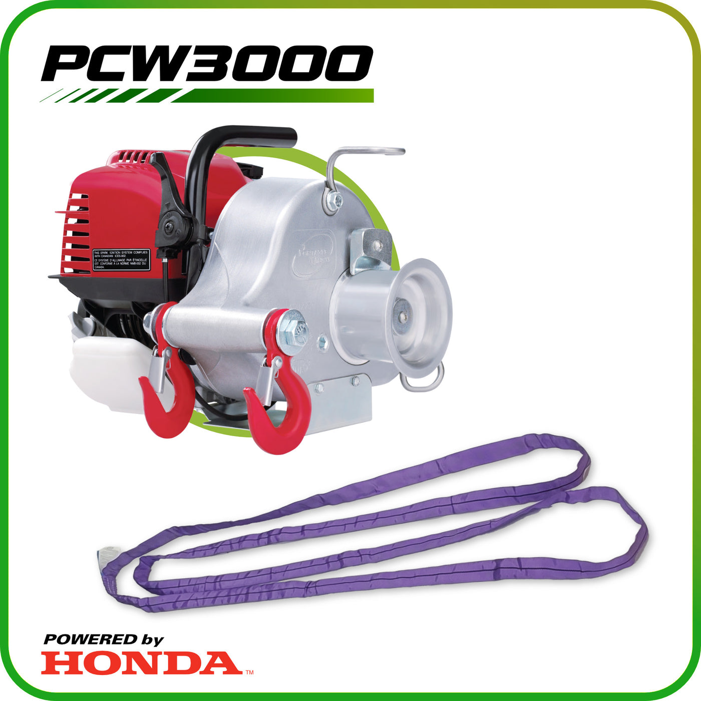 Portable Winch PCW3000 Gas-Powered Capstan Winch - 1,600-Lb. Pulling  Capacity, 1.34 Honda GX-35 Engine