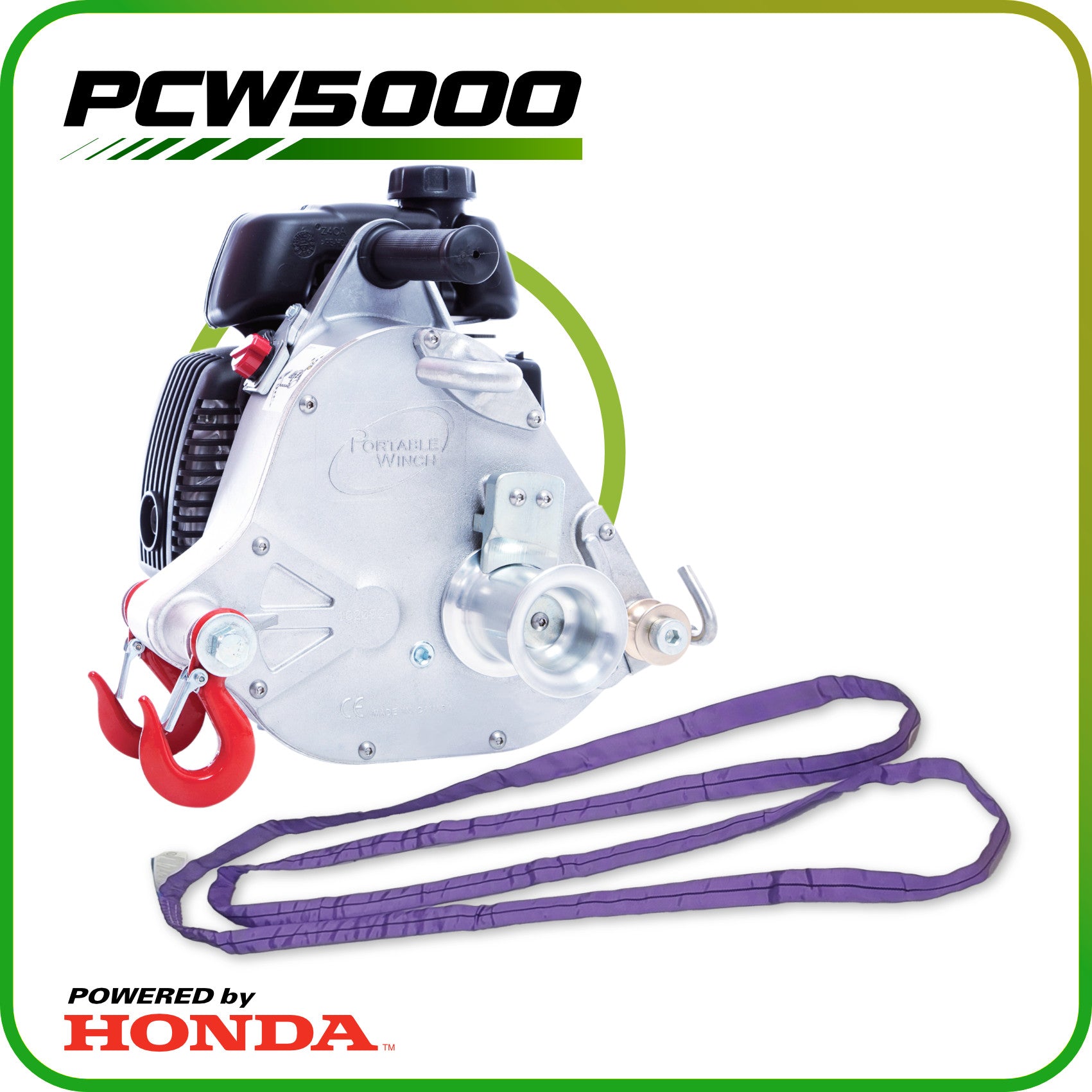 PCW5000 Gas-Powered Pulling Winch – Portable Winch USA