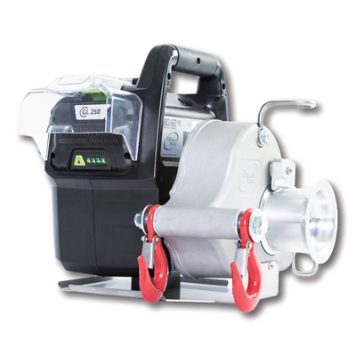 Battery powered portable winch