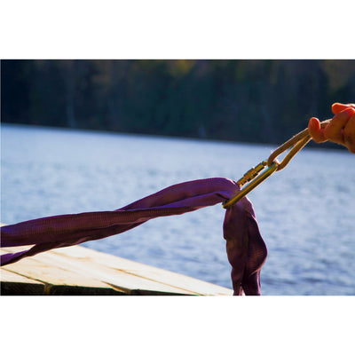 pulling in dock, carabiner, winch